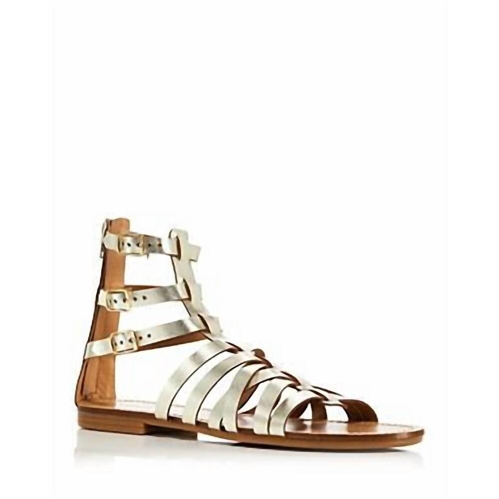 NEW AQUA women's emil strappy gladiator sandals in tan gold